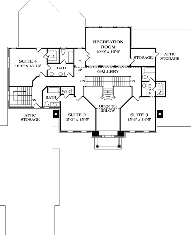 Upper/Second Floor Plan: 106-613