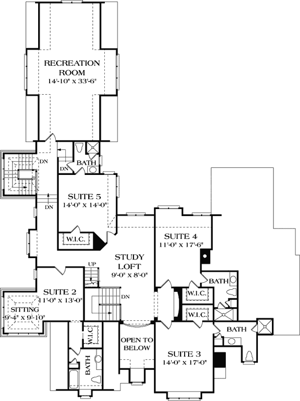 Upper/Second Floor Plan: 106-614