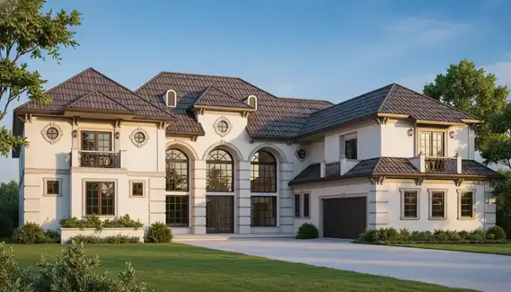 Mediterranean house plans 106-615 - front exterior, 8,069 sq ft, 5 bed, 5 bath house plans | Monster House Plans