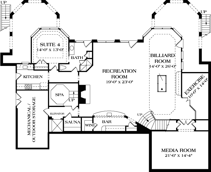 Lower Floor Plan: 106-615