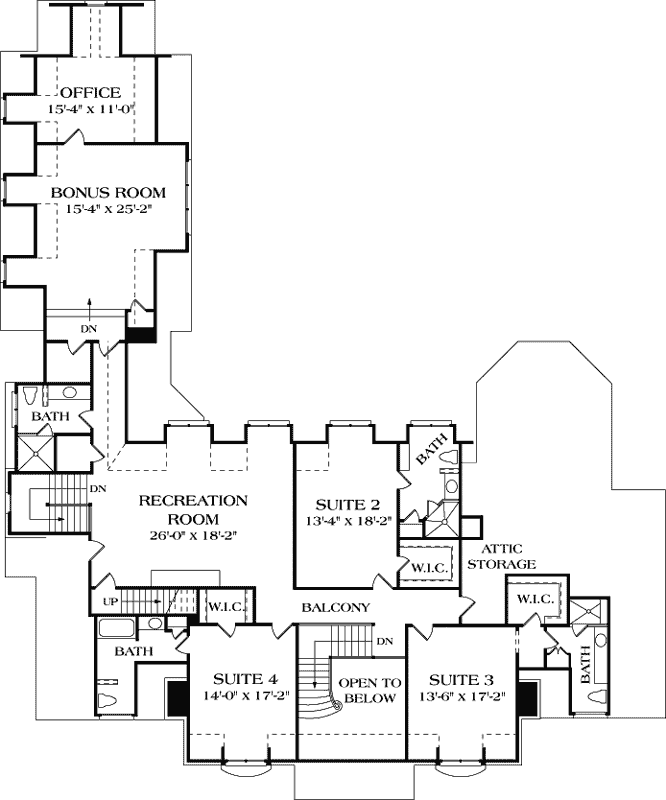Upper/Second Floor Plan: 106-617