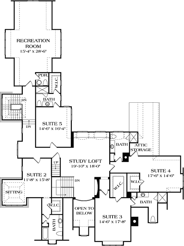 Upper/Second Floor Plan: 106-618