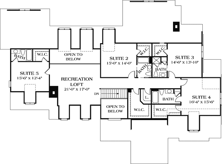 Upper/Second Floor Plan: 106-619