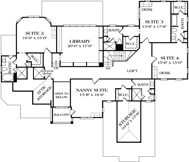 Upper/Second Floor Plan:106-620