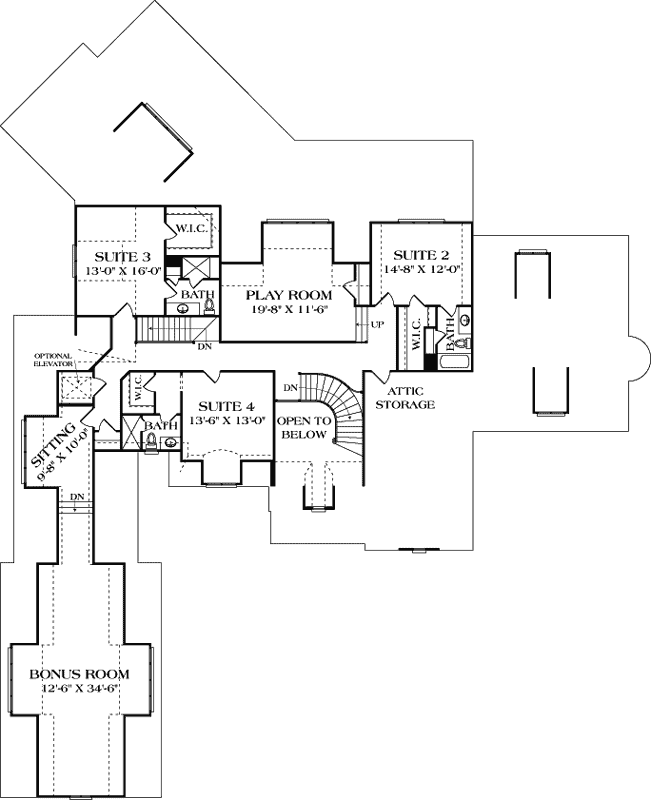 Upper/Second Floor Plan: 106-621