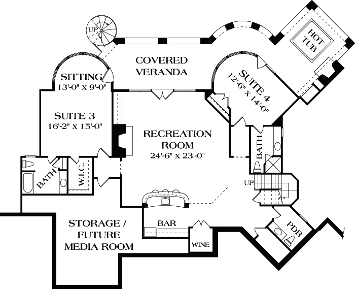 Lower Floor Plan: 106-622