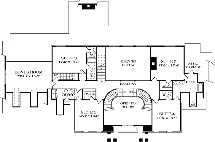 Upper/Second Floor Plan: 106-624