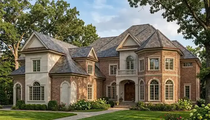 European house plans 106-625 - front exterior, 7,996 sq ft, 5 bed, 5 bath house plans | Monster House Plans