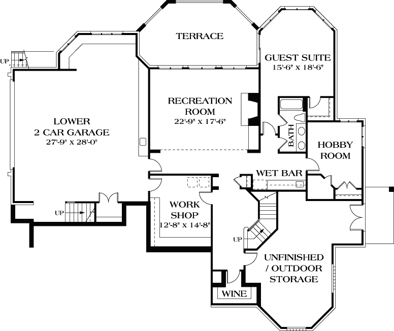 Lower Floor Plan:106-625