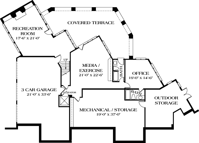 Lower Floor Plan: 106-626