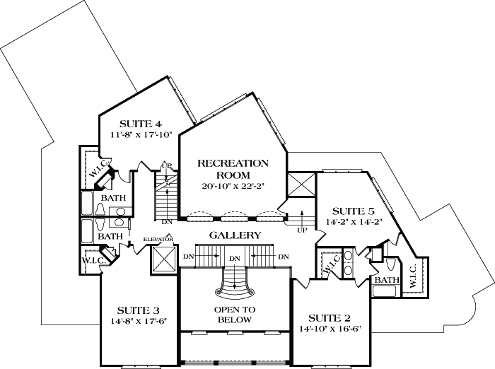 Upper/Second Floor Plan: 106-626