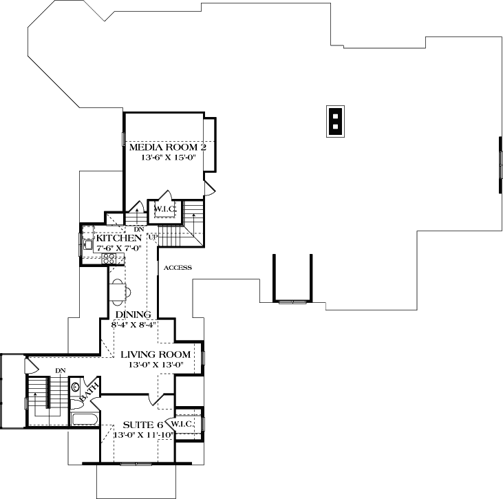 Upper/Second Floor Plan: 106-627