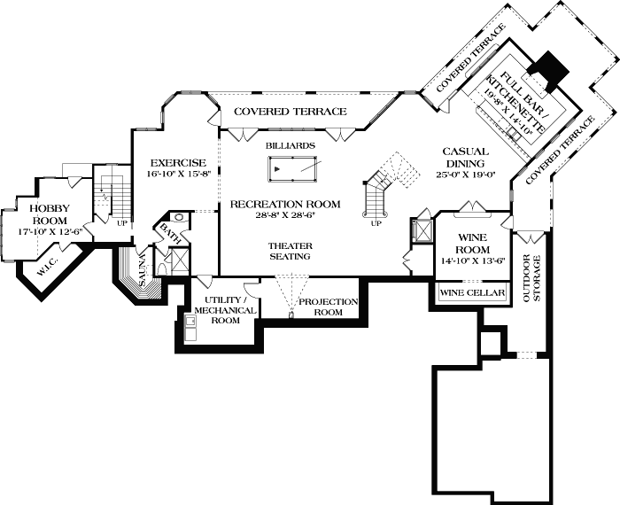 Lower Floor Plan: 106-628