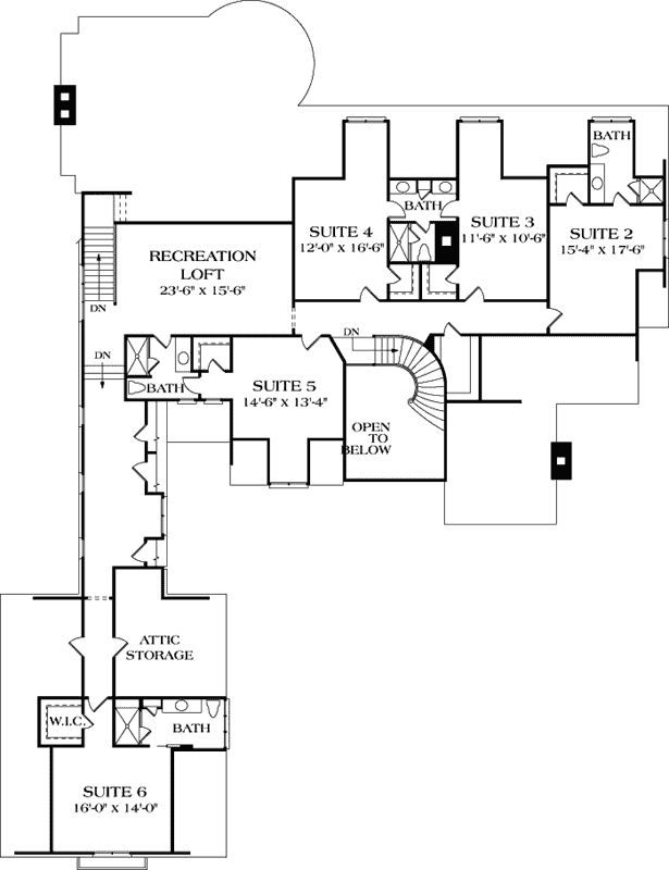 Upper/Second Floor Plan: 106-632