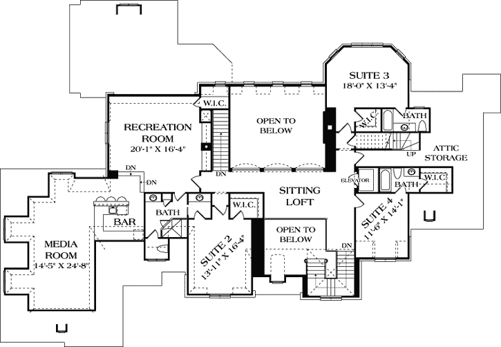 Upper/Second Floor Plan: 106-637