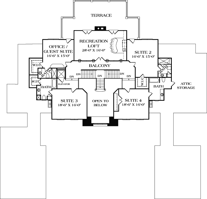 Upper/Second Floor Plan: 106-647