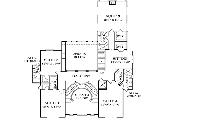 Upper/Second Floor Plan: 106-648