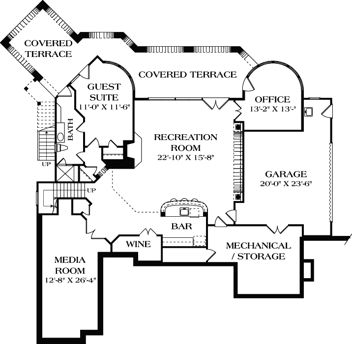 Lower Floor Plan: 106-650
