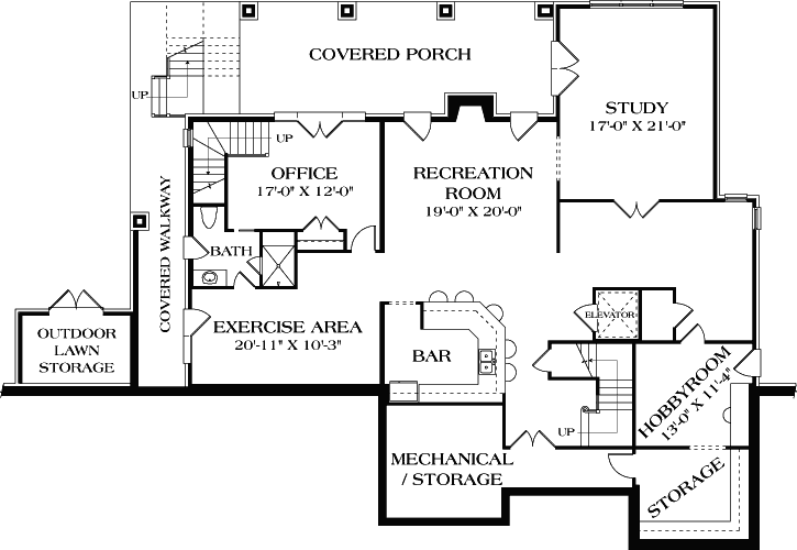 Lower Floor Plan: 106-651