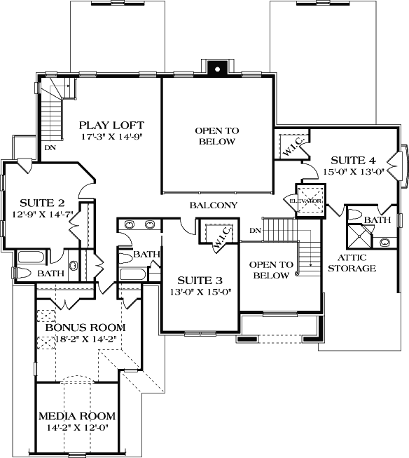 Upper/Second Floor Plan: 106-651