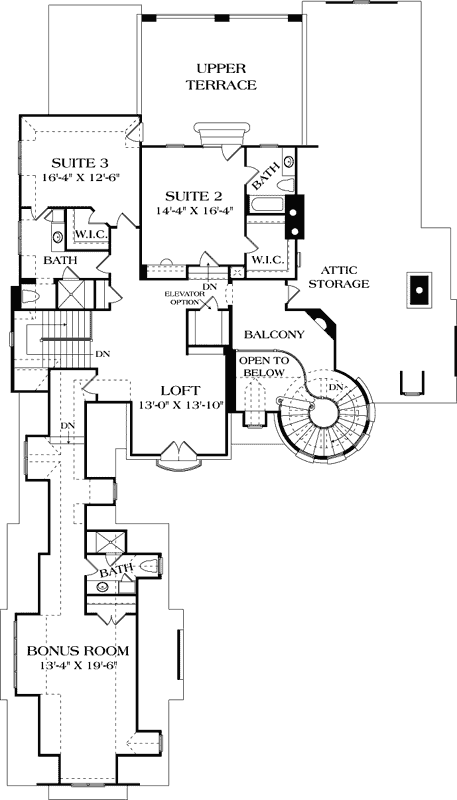 Upper/Second Floor Plan: 106-653