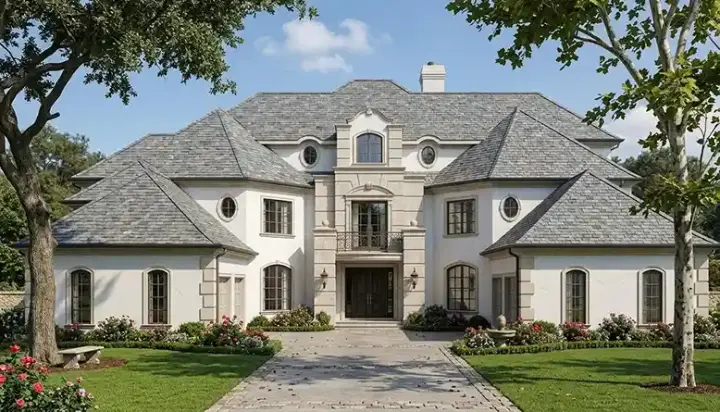 Mediterranean house plans 106-656 - front exterior, 7,917 sq ft, 5 bed, 5 bath house plans | Monster House Plans