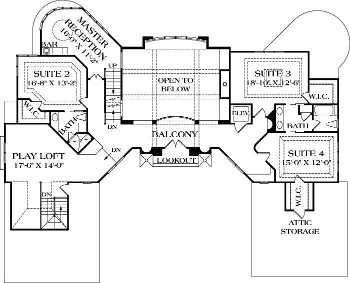 Upper/Second Floor Plan:106-656