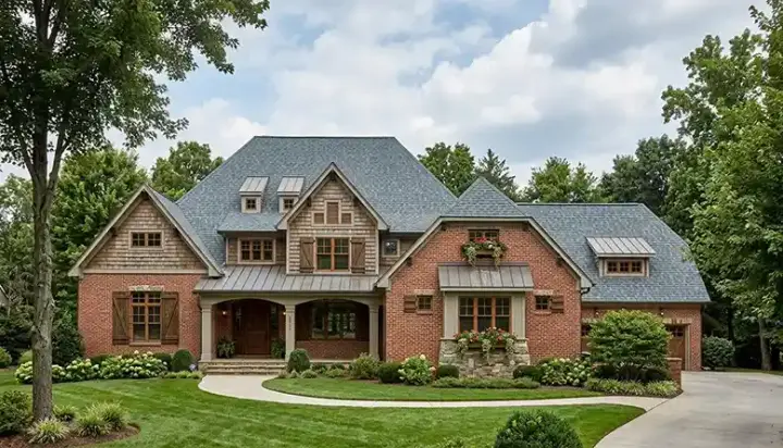 Craftsman house plans 106-657 - front exterior, 7,937 sq ft, 5 bed, 6 bath house plans | Monster House Plans