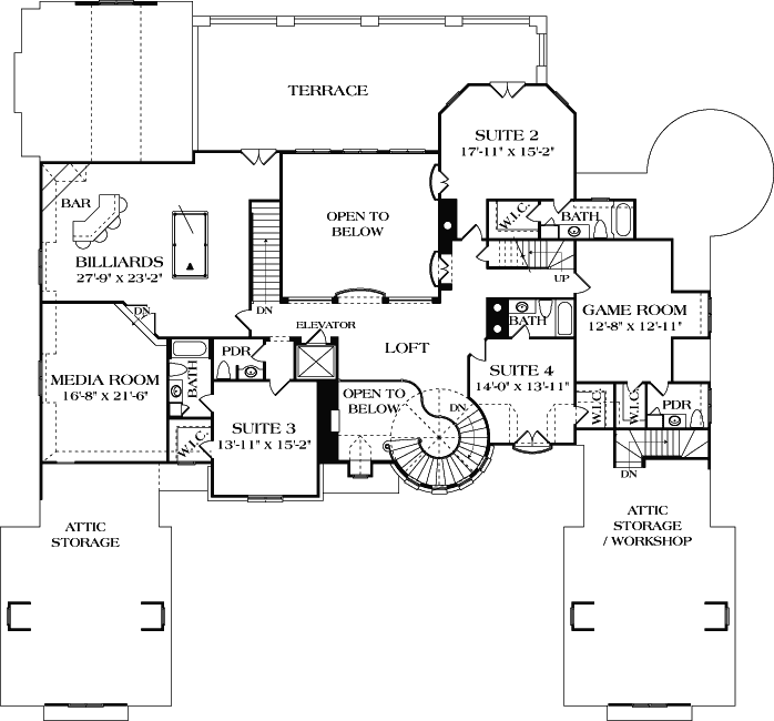 Upper/Second Floor Plan:106-659