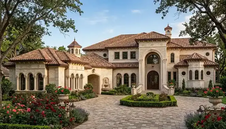 Mediterranean house plans 106-663 - front exterior, 9,859 sq ft, 5 bed, 7 bath house plans | Monster House Plans