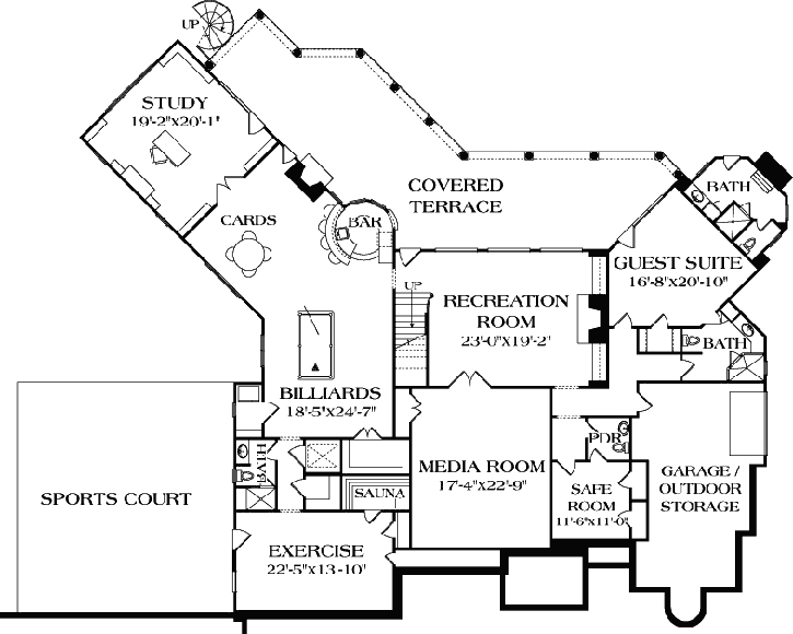 Lower Floor Plan: 106-663