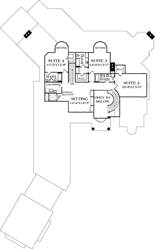 Upper/Second Floor Plan: 106-663