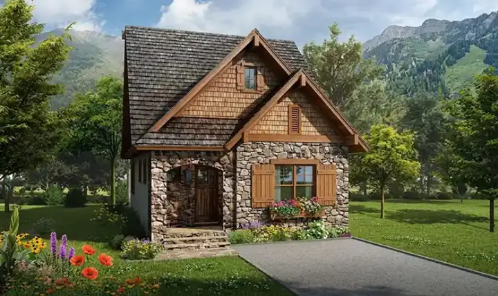 Craftsman house plans 106-668 - front exterior, 1,601 sq ft, 3 bed, 2 bath house plans | Monster House Plans
