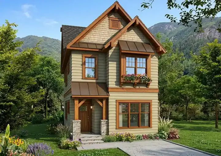 Craftsman house plans 106-670 - front exterior, 1,614 sq ft, 3 bed, 3 bath house plans | Monster House Plans