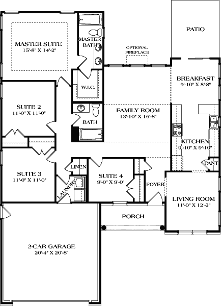 Main Floor Plan: 106-674