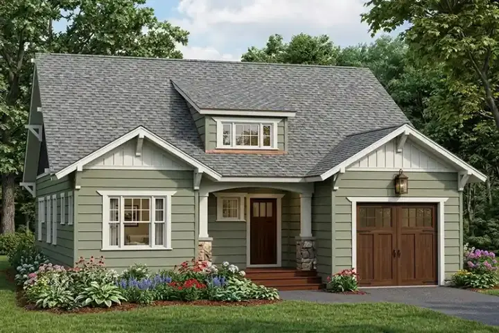 Craftsman house plans 106-676 - front exterior, 1,685 sq ft, 3 bed, 2 bath house plans | Monster House Plans