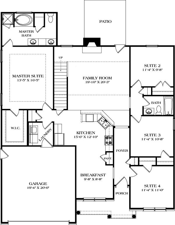 Main Floor Plan: 106-680