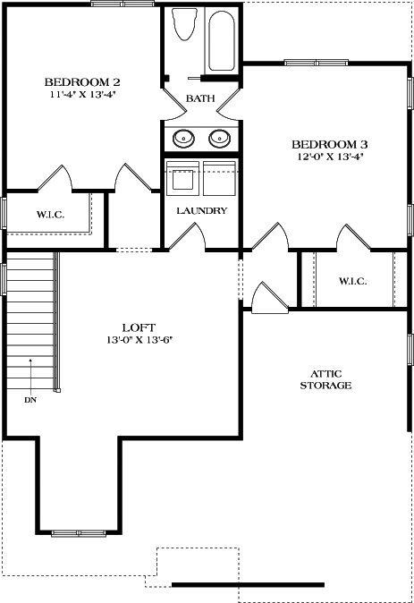Upper/Second Floor Plan: 106-682