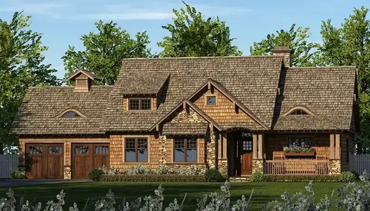 Craftsman house plans 106-683 - front exterior, 1,868 sq ft, 3 bed, 2 bath house plans | Monster House Plans