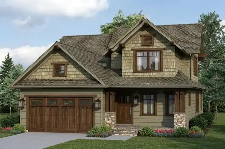 Craftsman house plans 106-684 - front exterior, 1,883 sq ft, 3 bed, 2 bath house plans | Monster House Plans