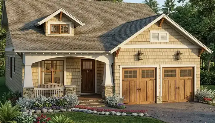 Craftsman house plans 106-687 - front exterior, 2,029 sq ft, 3 bed, 2 bath house plans | Monster House Plans