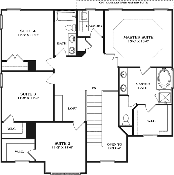 Upper/Second Floor Plan: 106-691