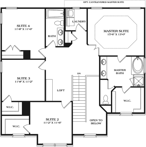 Upper/Second Floor Plan: 106-693