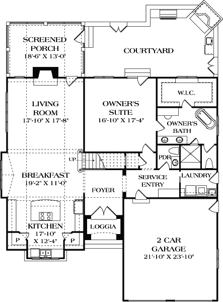 Main Floor Plan: 106-695