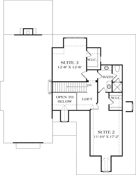Upper/Second Floor Plan: 106-695
