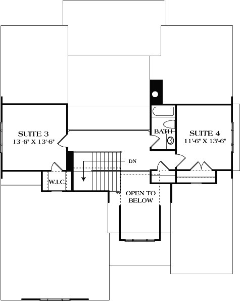 Upper/Second Floor Plan: 106-697