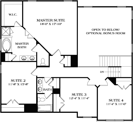 Upper/Second Floor Plan: 106-701