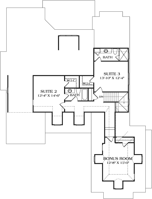 Upper/Second Floor Plan: 106-707