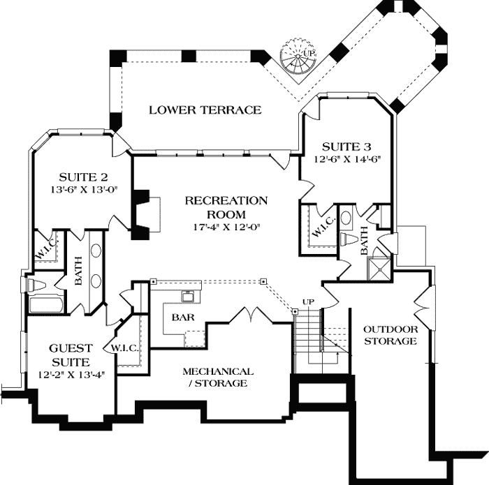 Lower Floor Plan: 106-710