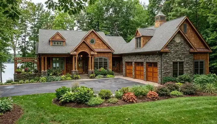 Craftsman house plans 106-711 - front exterior, 3,314 sq ft, 3 bed, 4 bath house plans | Monster House Plans